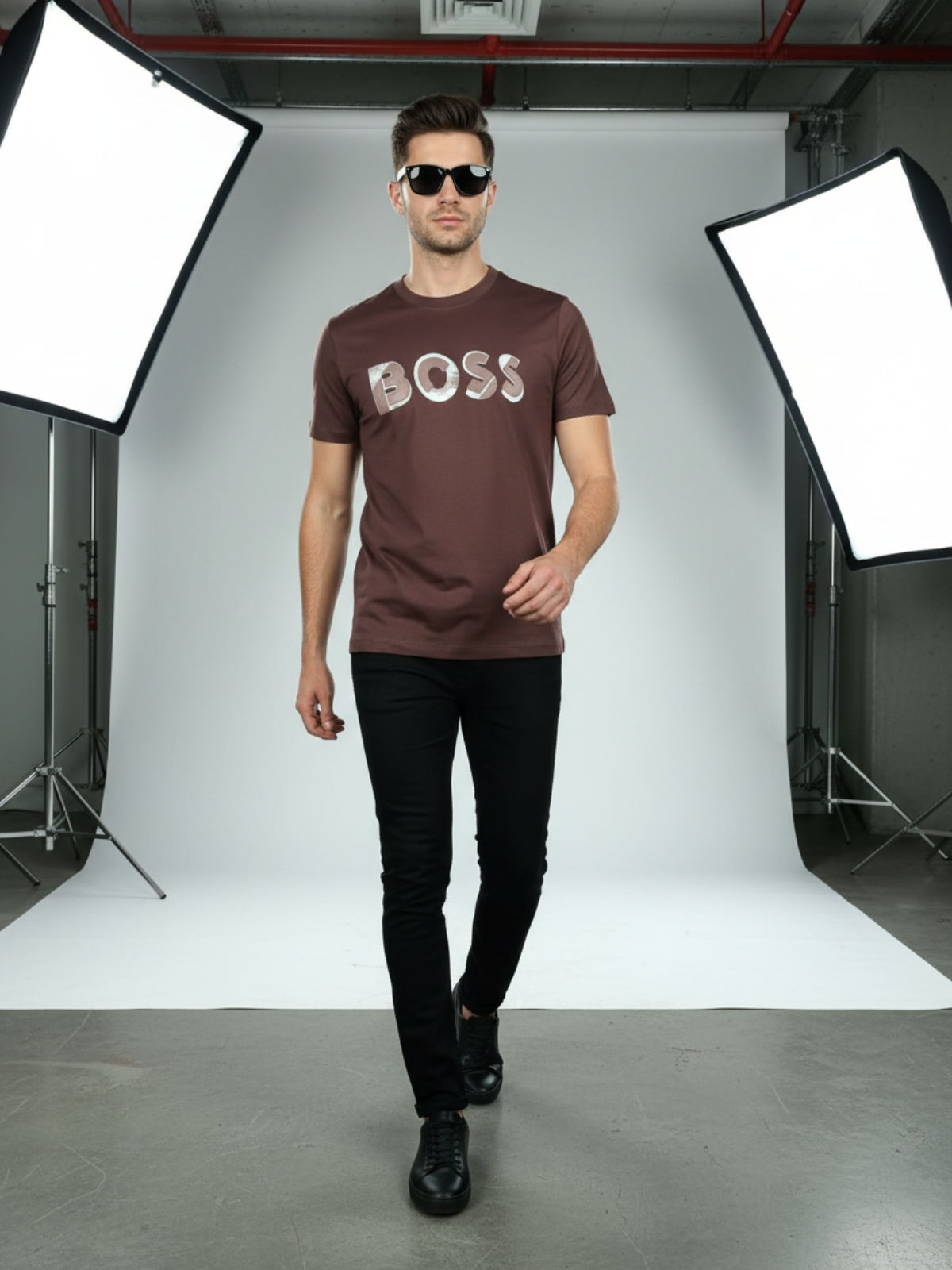 Round Neck Print T Shirt